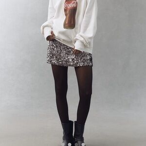 Coca-Cola White Top with Sparkling Silver Skirt